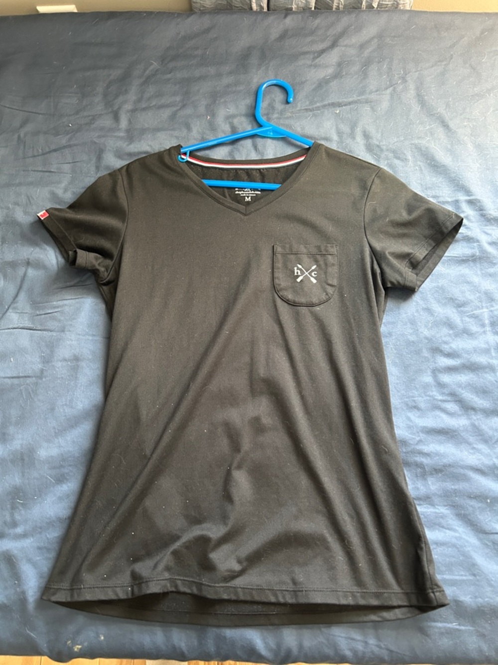 Hunt club Black V-Neck Pocket Tee with Subtle Logo